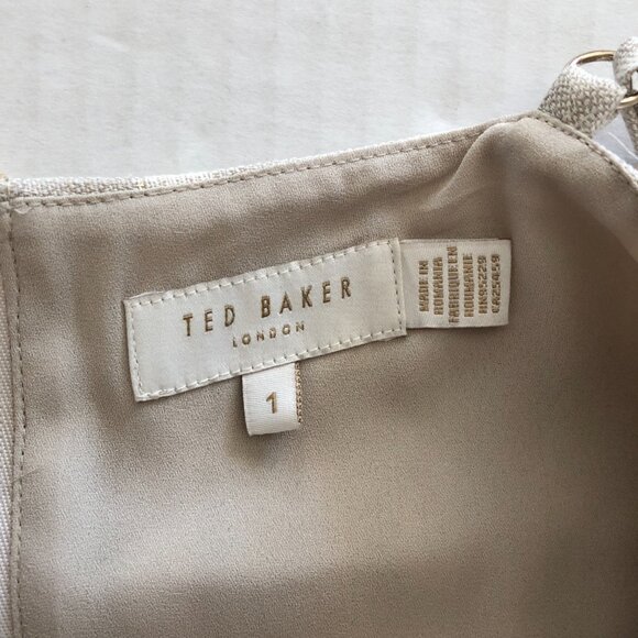 Ted Baker Dacey Women’s Striped Jumpsuit Ted Size 1 = US 4 Being Linen Blend - Picture 10 of 16